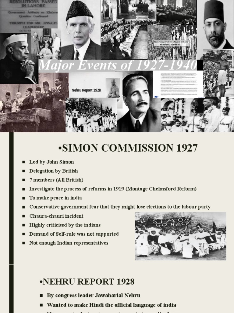History 1927-1940 | PDF | All India Muslim League | Muhammad Ali Jinnah