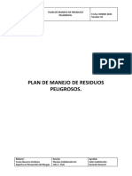 8.1 Plan de Manejo de Residuos Peligrosos