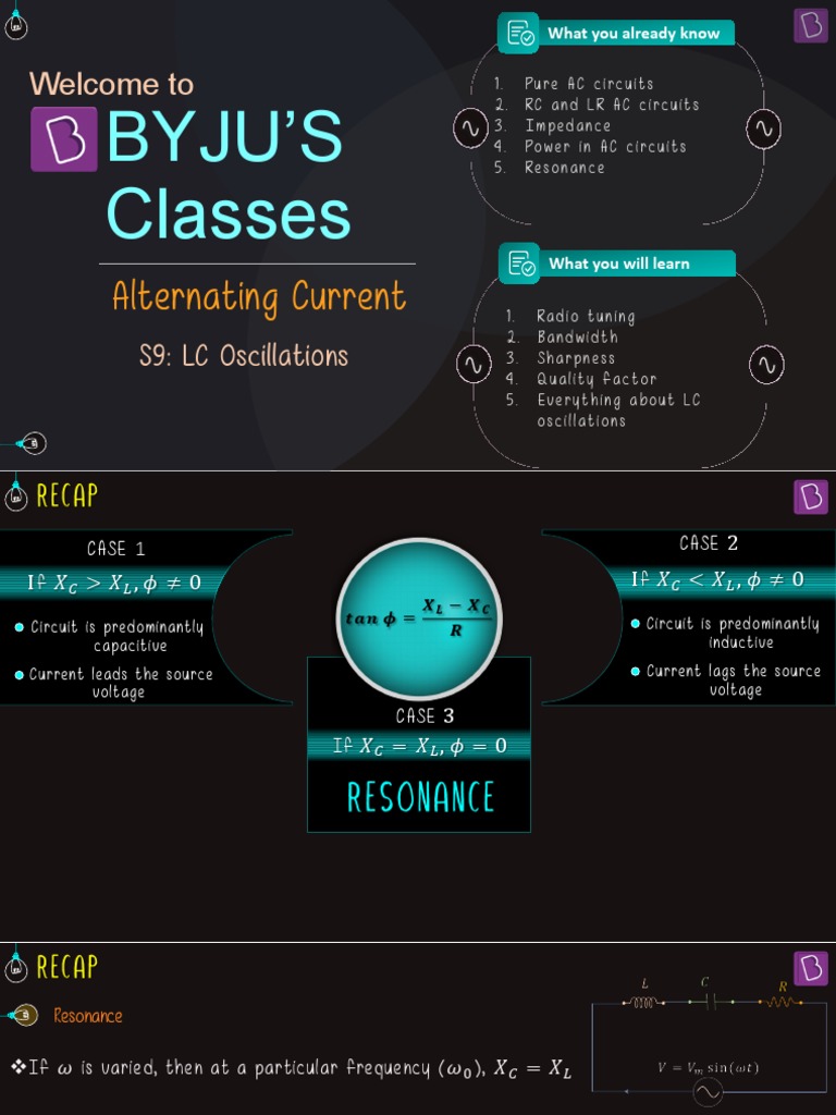 LC Oscillations PDF Electronic Circuits Oscillation