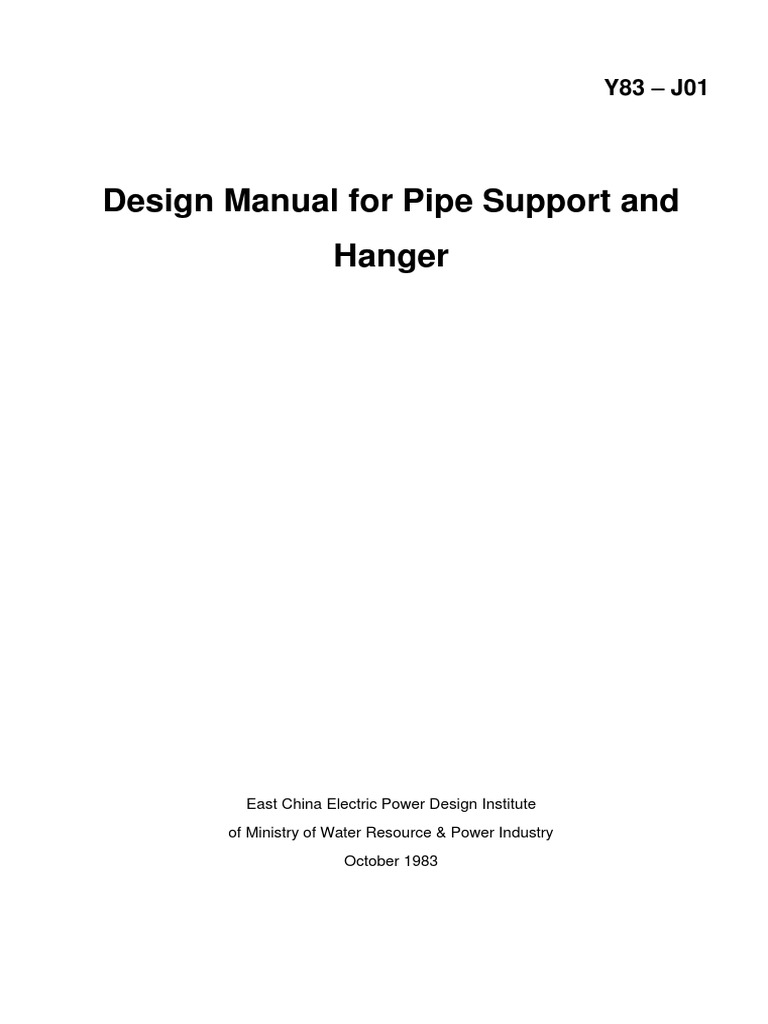 Pipe Support and Hanger Design Manual | PDF | Pipe (Fluid Conveyance ...