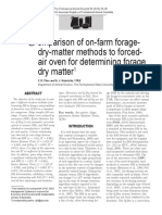 Comparison of On-Farm Forage-Dry-Matter Methods To Forced-Air Oven For Determining Forage Dry Matter