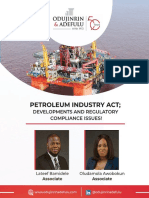 Petroleum Industry Act Odujinrin Adefulu