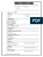 Formula Sheet Xii