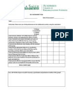 Self Assessment Tool