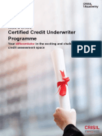 Nism and Crisil Certified Credit Underwriter Programme