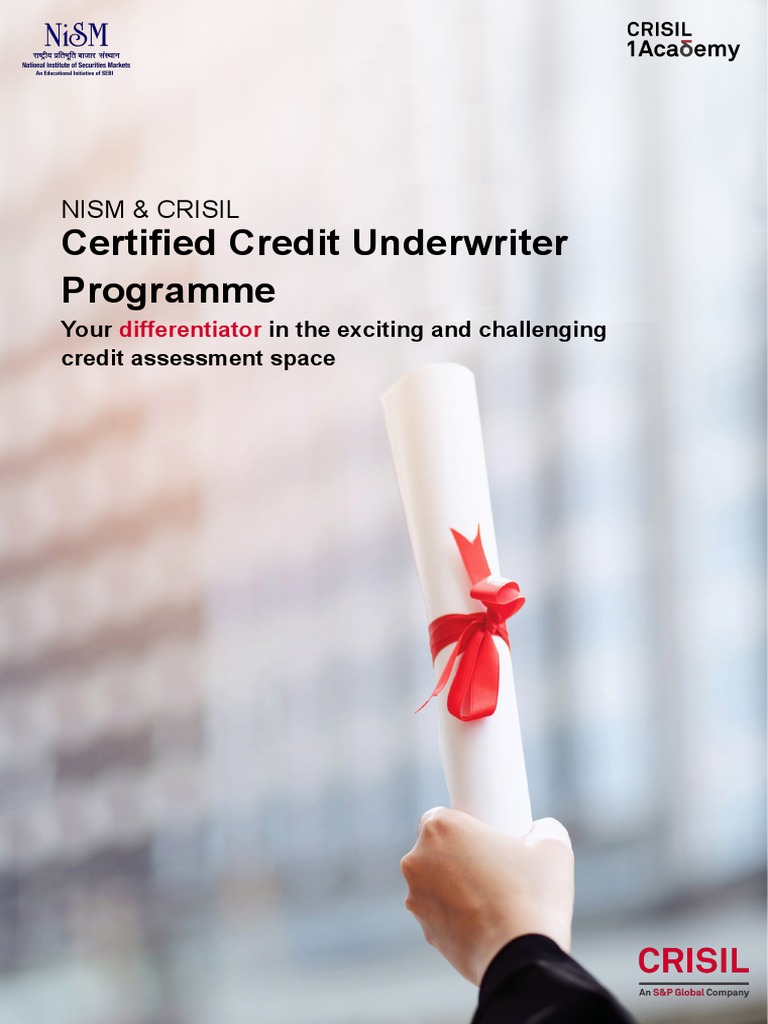 Nism and Crisil Certified Credit Underwriter Programme PDF Banks Debt