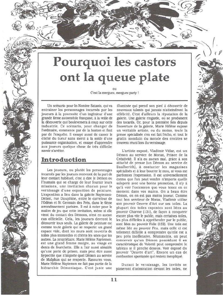 INs Scenario Pourquoi Les Castors Ont La Queue Plate PDF