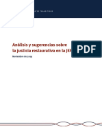 Analisis y Sugerencias Sobre La Justicia Restaurativa en La JEP