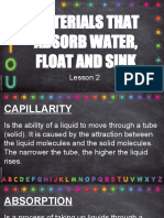Grade 4 - Lesson 2 - MATERIALS THAT ABSORB WATER, FLOAT AND SINK