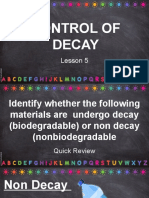 Grade 4 - Lesson 5 - CONTROL OF DECAY