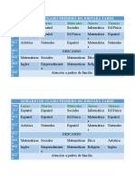 2.horario de Clases Primero 101 Jornada Tarde