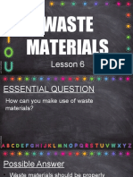 Grade 4 - Lesson 6 - Waste Materials
