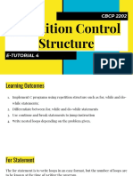 CBCP2202 E-Tutorial 4 Repetition Control Structure