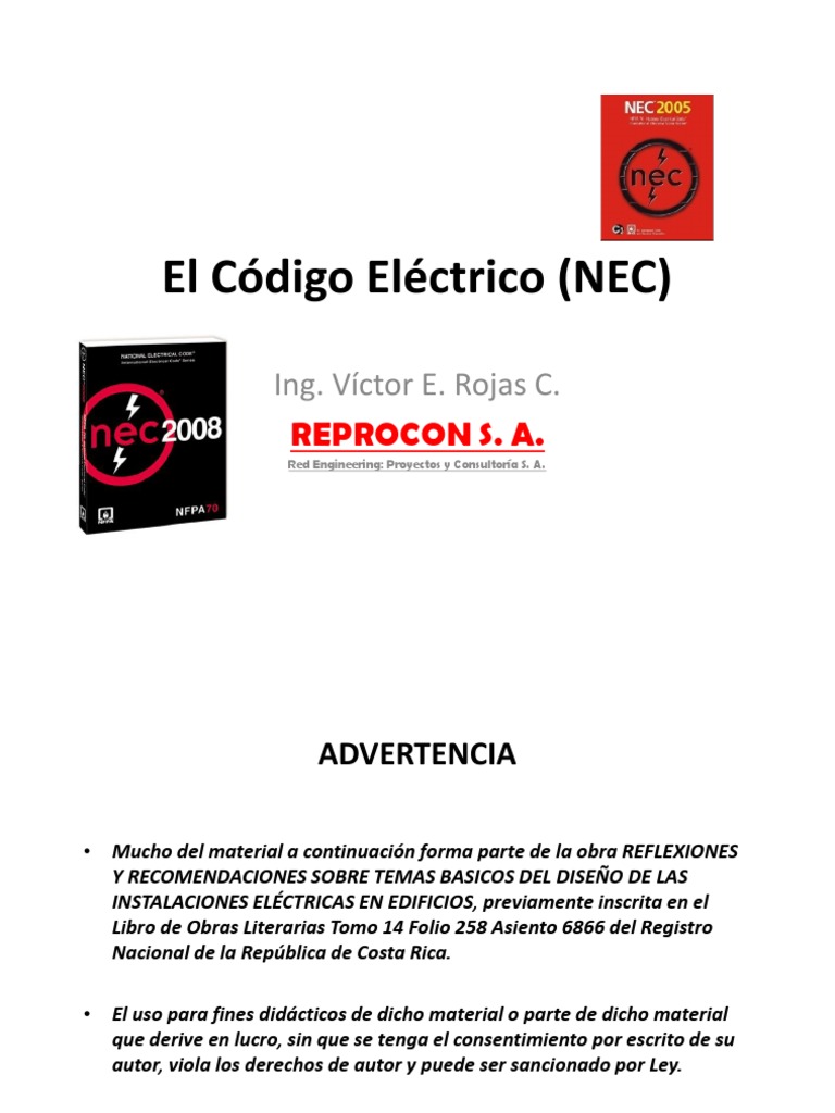 El Código Eléctrico Nec Versión Estudiantes Pdf Ingeniería De