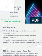 Cross Curricular Science and Electricity