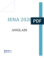 IENA 2020 Annales Concours Anglais
