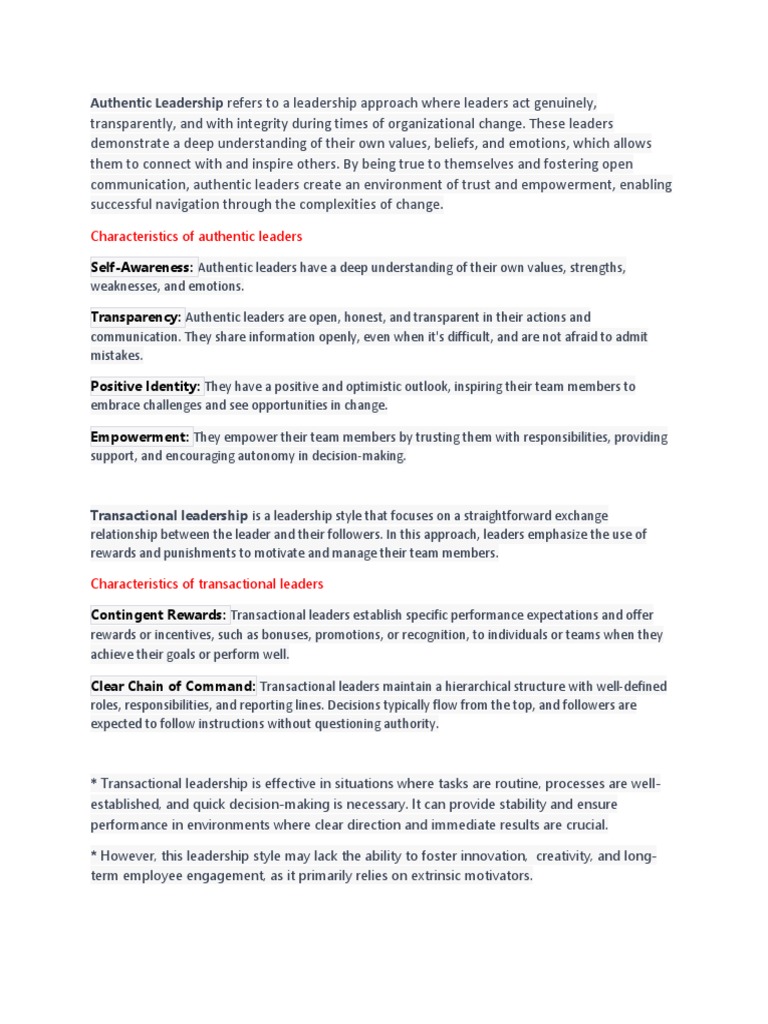 Authentic Leadership Explained | PDF