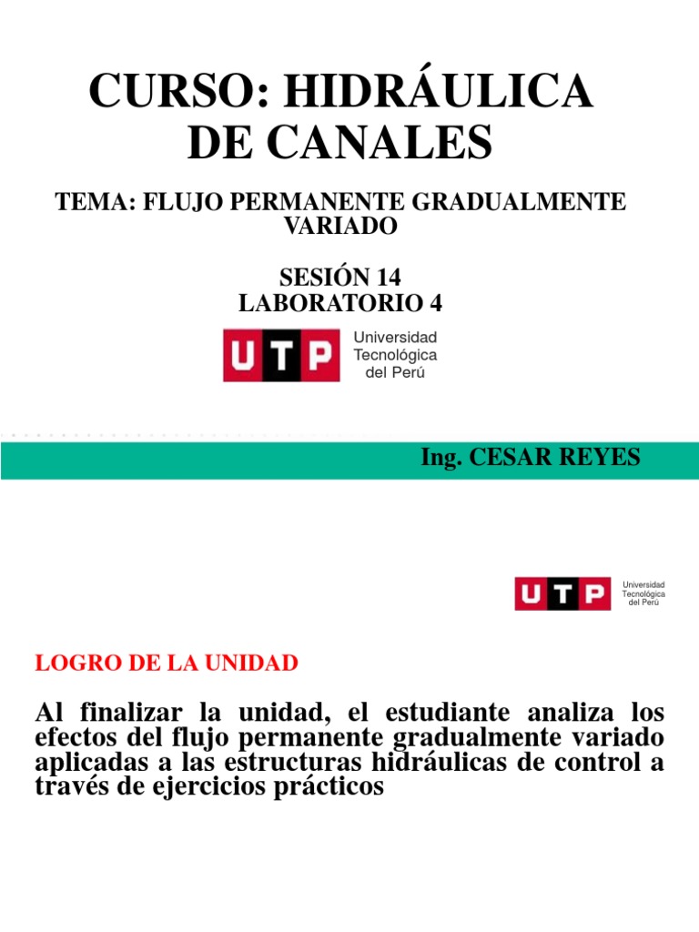 S14 Flujo Permanente Gradualmente Variado III | PDF