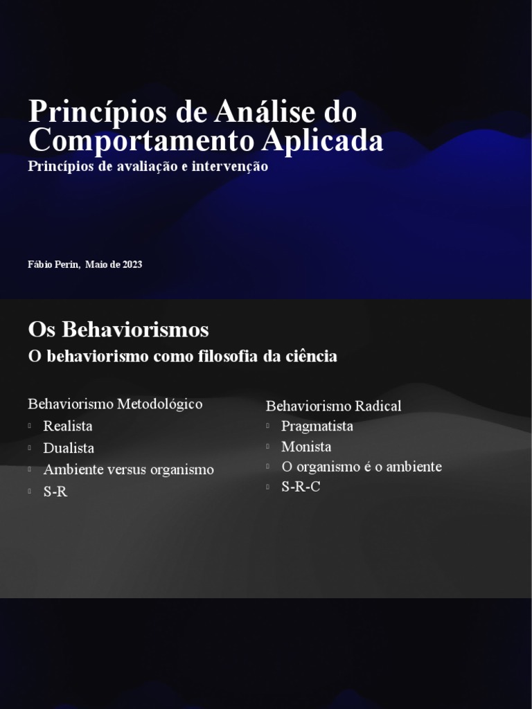Princípios de Análise Do Comportamento. | PDF