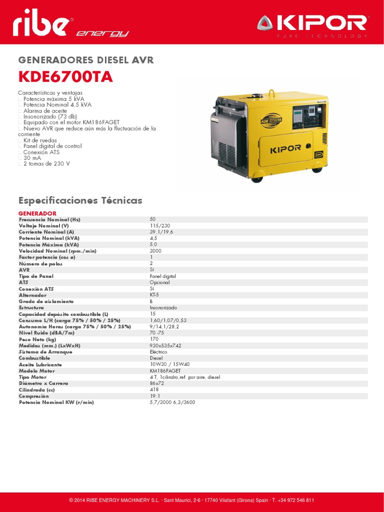 KIPOR KDE6700TA DIESEL GENERATOR MANUAL PDF FREE DOWNLOAD visual data 4