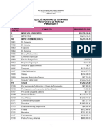 Presupuesto Municipal de Ingresos y Egresos 2017