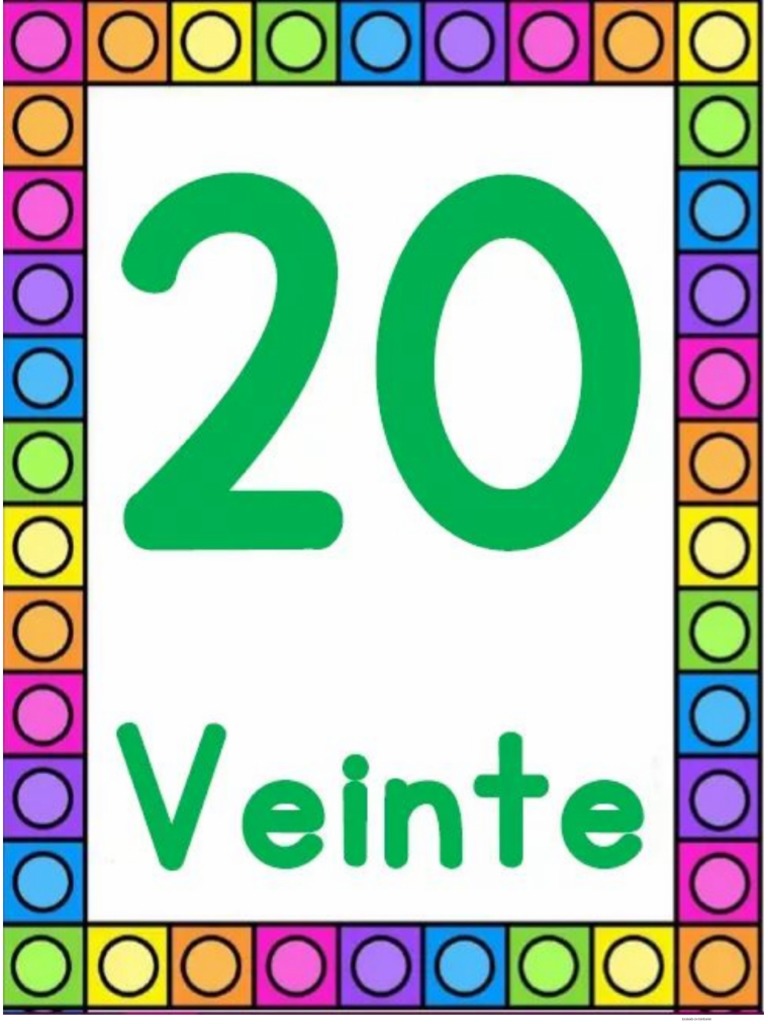 Números 1 20 Vocales | PDF