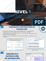M1 - A3 - Declaración de Variables, Instrucción de Asignación y Tipado Dinámico