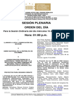 Plenaria-Orden Del Dia-Proyectos (2023!08!16)