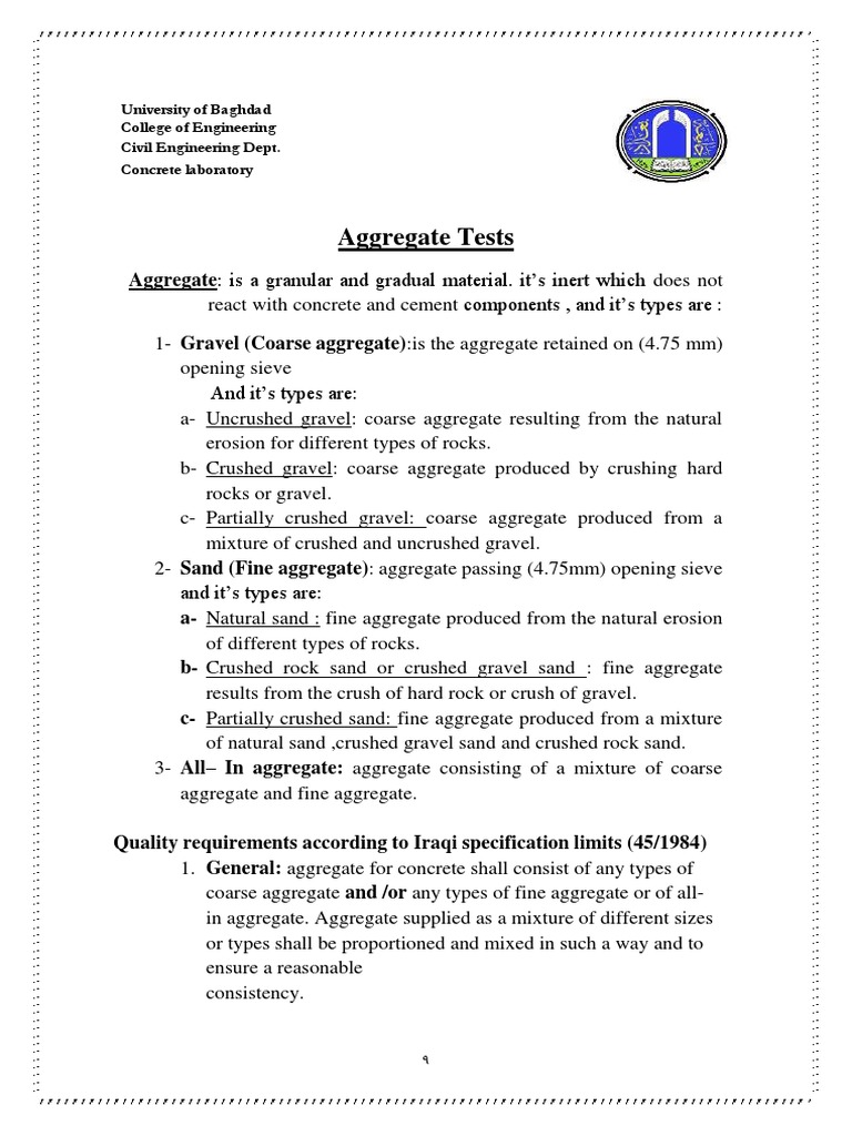 Aggregate Testing Guide | PDF
