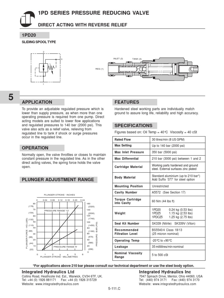 1pd Pressure Reducing Valves | PDF