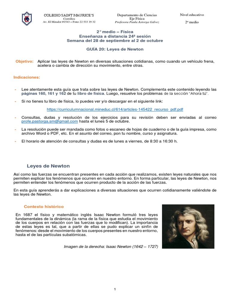 Leyes de Newton en la Física Cotidiana | PDF | Fuerza | Las leyes del ...