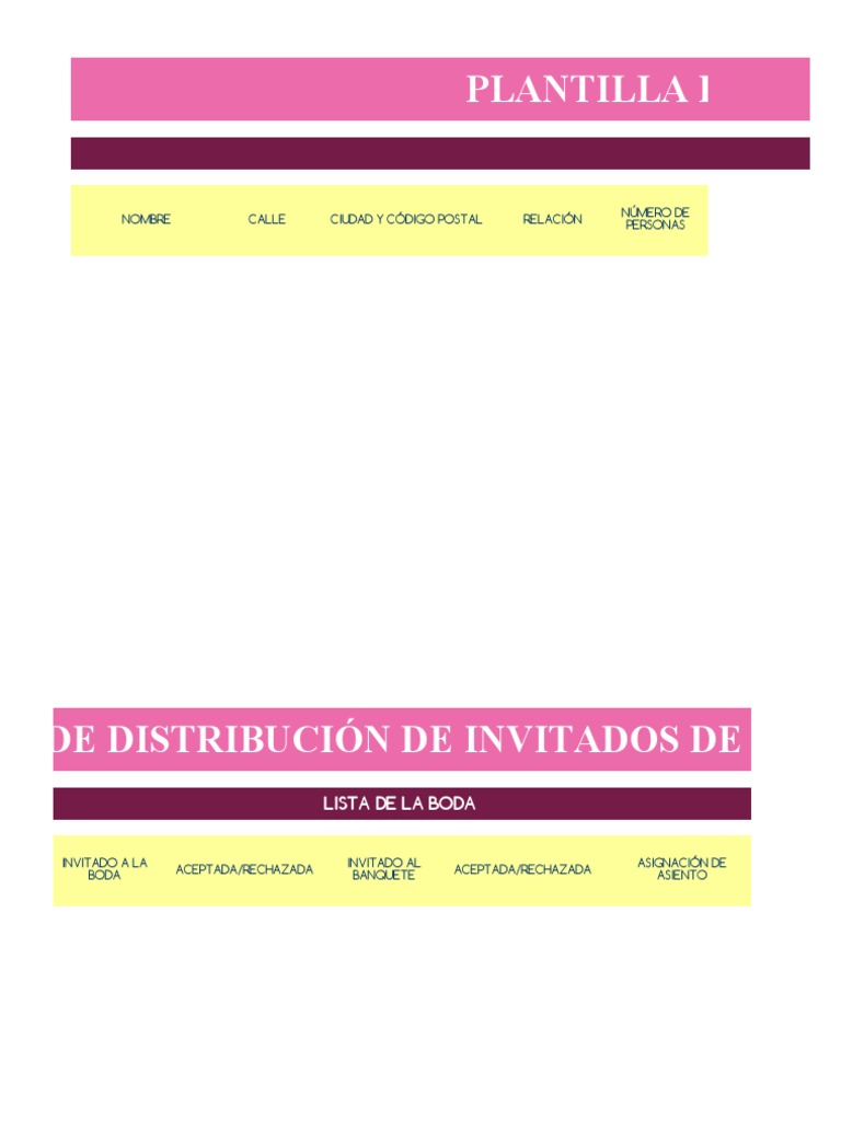 Lista de Invitados y Asignación Boda | PDF, image size:768x1024