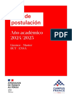 Guía de Postulación Licence y Master - Plataforma EEF - Rentrée 2024