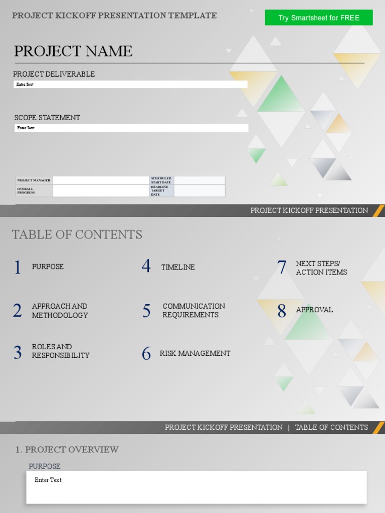 Project Kickoff Presentation Template | PDF | Risk | Computing