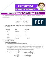 Numeros Decimales para Cuarto de Primaria