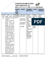 Planejameneto 4º Bim. 1º Ano Tutoria