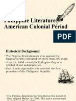 Philippine Literature During American Period
