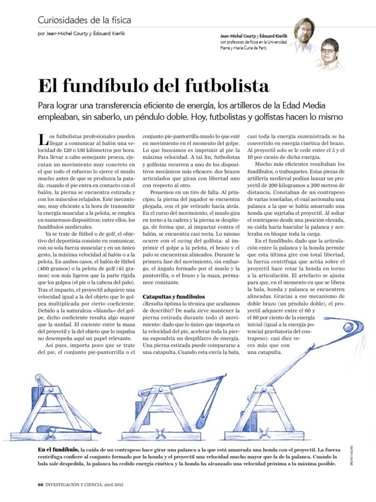 (El Fundíbulo Del Futbolista) | PDF | Proyectiles | Mecánica
