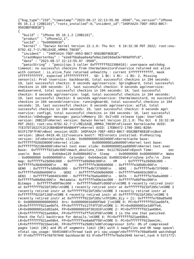 Crash Log | PDF | Operating System Technology | System Software