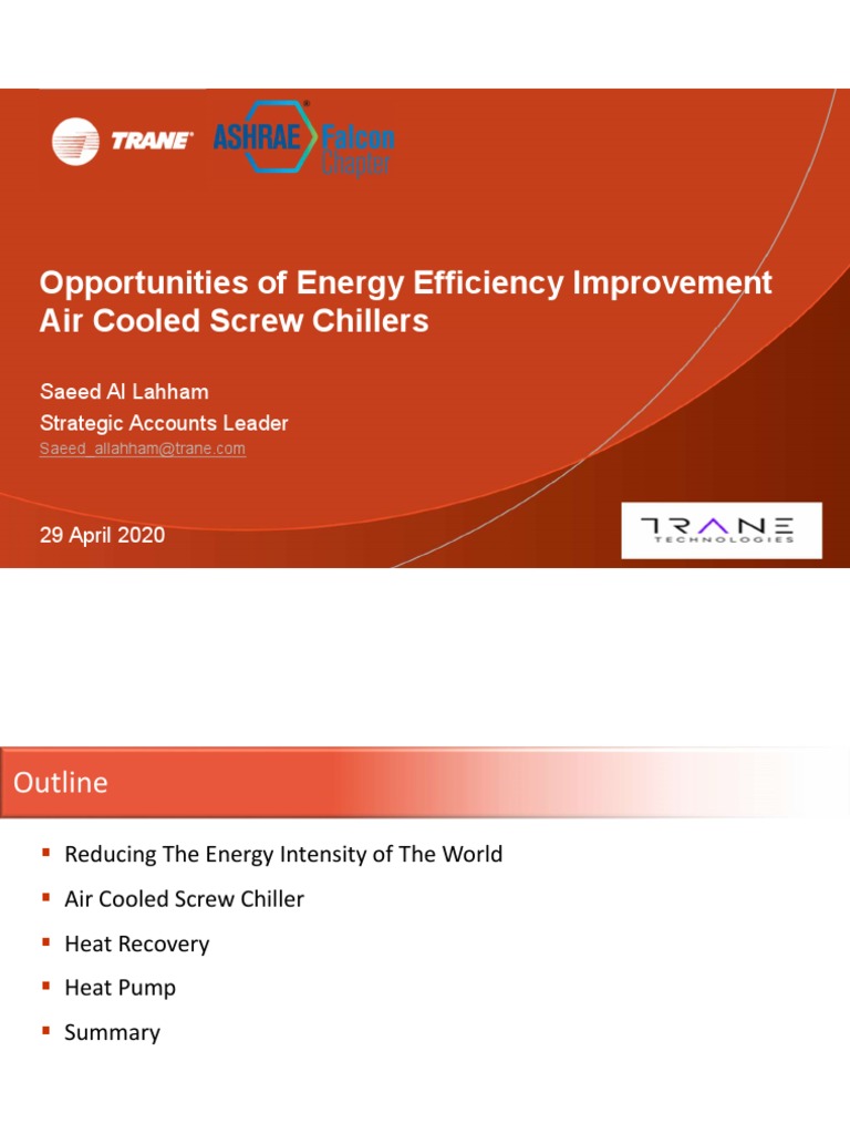 Energy Efficiency in Chillers | PDF | Heat Pump | Heat Exchanger