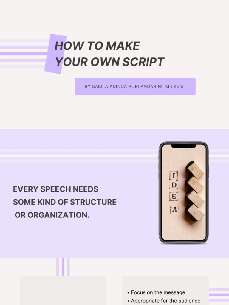 5 - How To Make Your Own Script | PDF