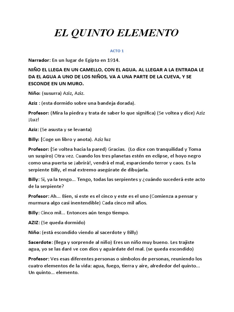 El Quinto Elemento PDF