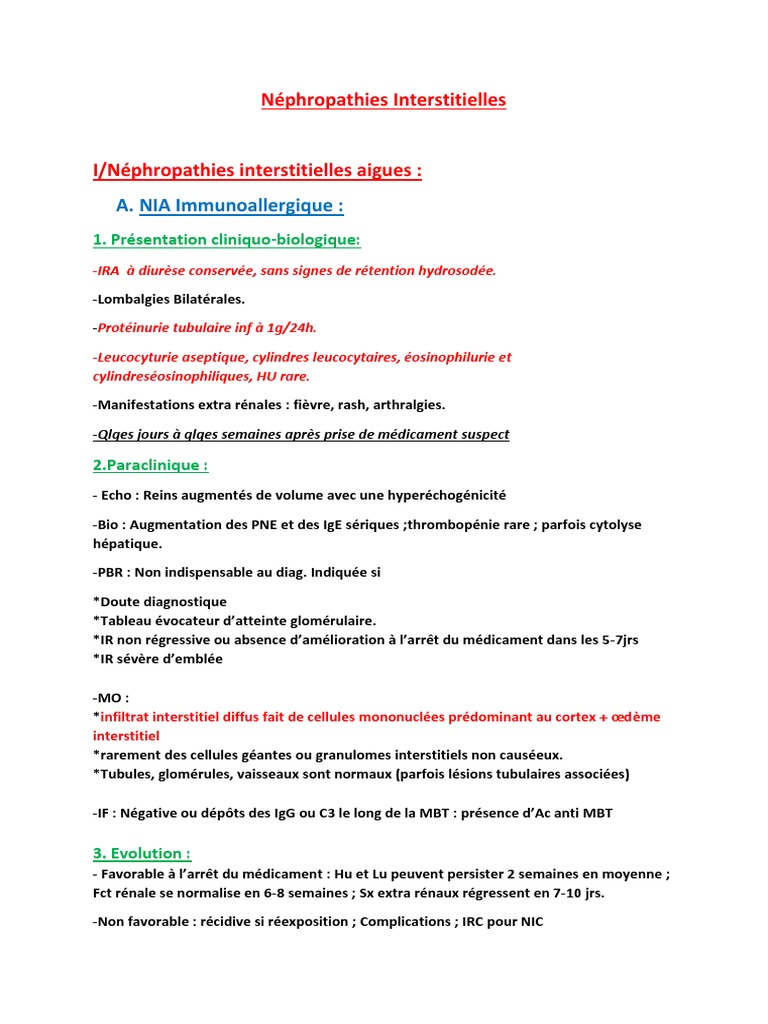 Néphropathies Interstitielles PDF