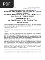 Download Press Release - World War Z by Max Brooks by Max Brooks SN66687955 doc pdf