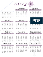 2023 Calendario Organización