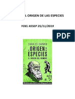 Critica Origen de Las Especies