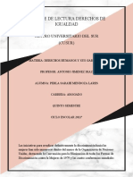 REPORTE DE LECTURA DERECHOS DE IGUALDAD