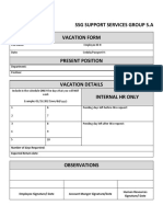 New SSG Vacation Form