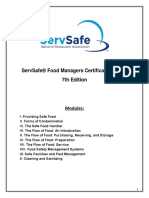 Serv Safe Food Protection Manager