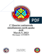 1st Quarter Nationwide Simultaneous Earth Quake Drill